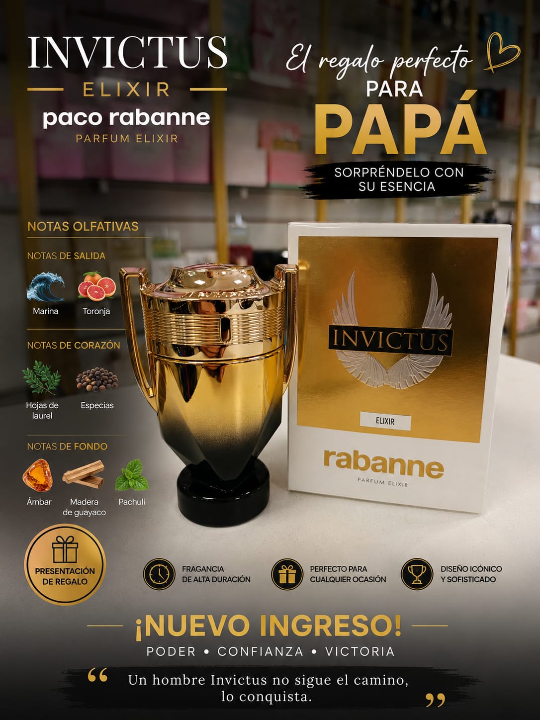 INVICTUS ELIXIR PARFUM INTENSE X100